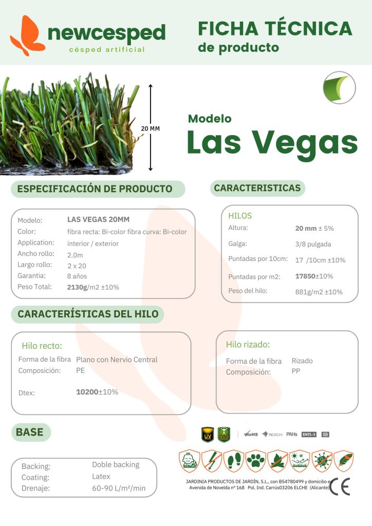 ficha técnica las vegas 20
