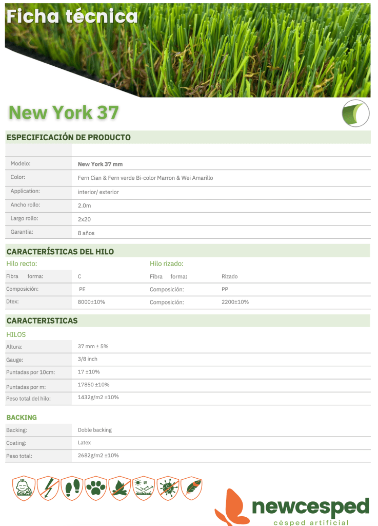 cesped artificial 37mm