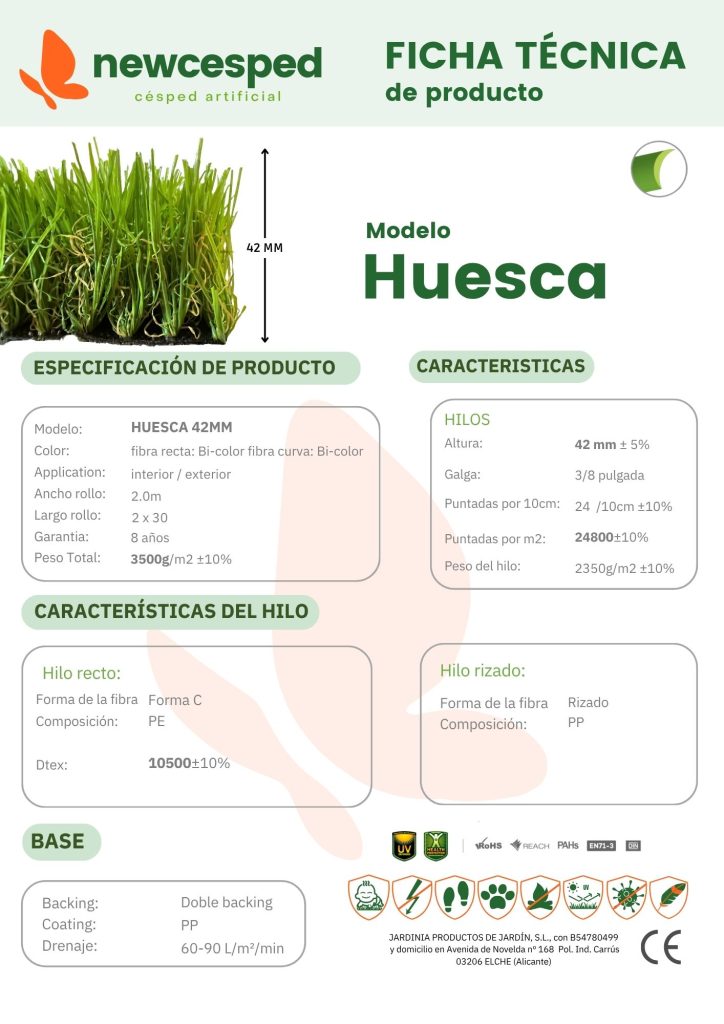 Newcesped Ficha Técnica Huesca 42