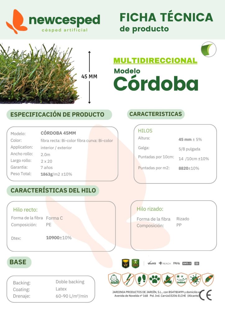 Ficha Técnica Cordoba 45