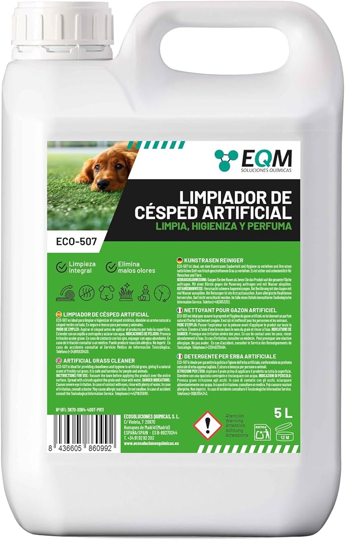 EQM ECO-507 limpiador e higienizante de césped artificial 5 L