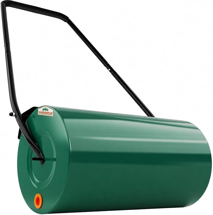 GARDEBRUK rodillo compactador manual de 60 cm y 50 L rellenable con agua o arena